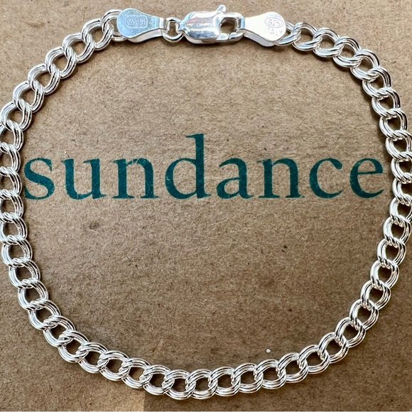 Sundance $128 NEW 7" Sterling Silver Italy 925 Comfort Curb Link Bracelet Ladies - Picture 2 of 10